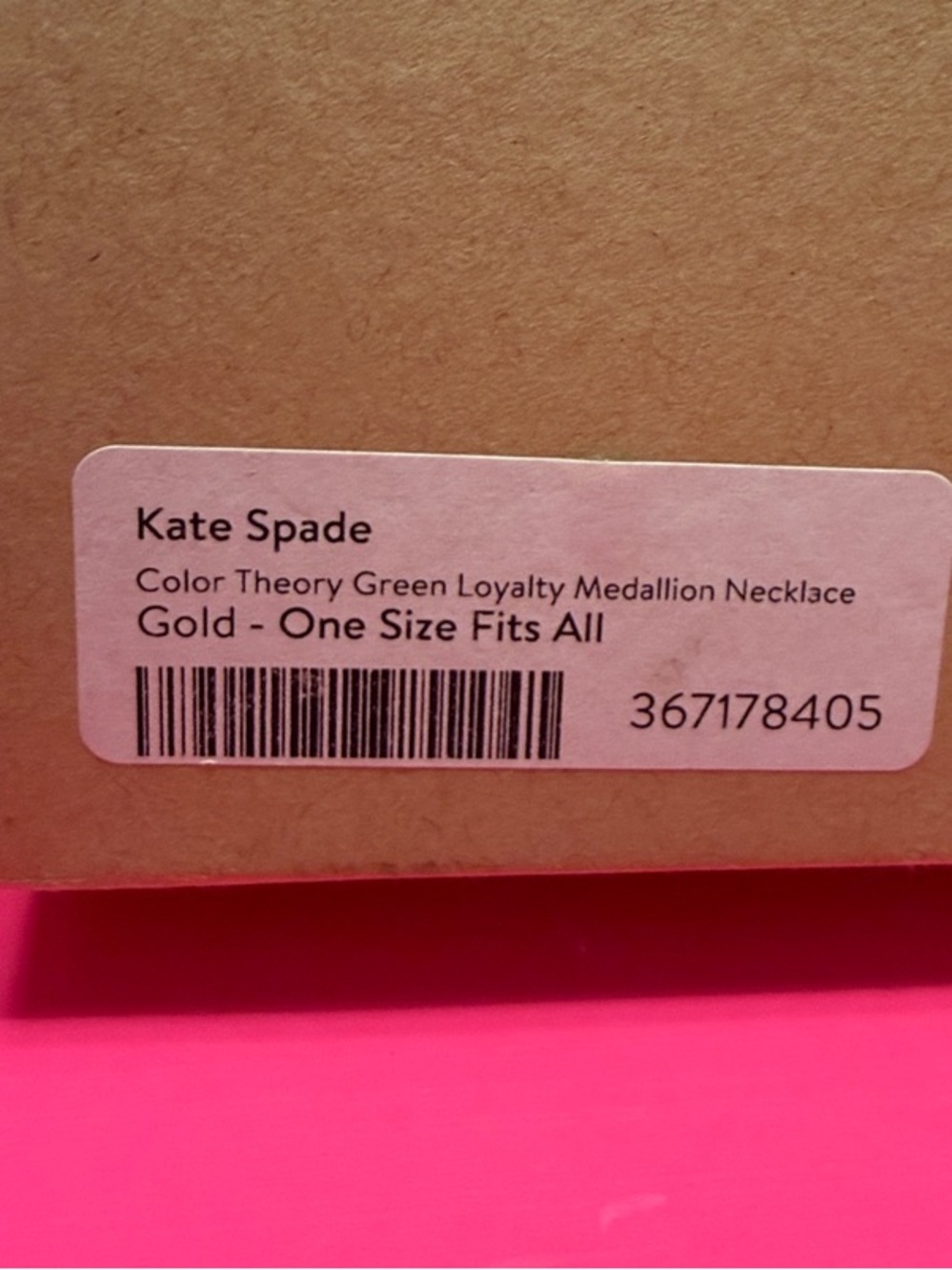 Kate Spade gold-tone 'Strength' Round Pendant Necklace Brand New Never Been Worn - Picture 5 of 6